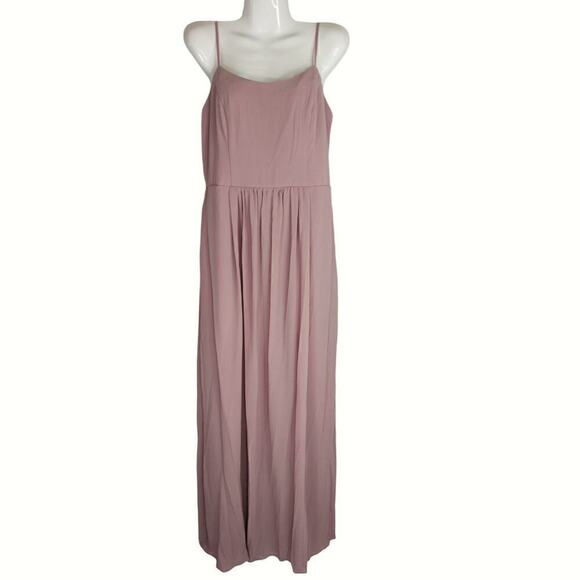 DB Studio Celebrate Womens Smocked Scoop Neck Maxi Dress Quartz Pink Size 12 NWT - Picture 3 of 17